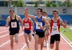 Nick Hooker (Leeds City AC) wins the senior 1500 metres, Northern Championships, Sport City, Manchester